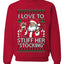 I Love To Stuff Her Stocking, Unisex Ugly Christmas Sweater, Crewneck Sweatshirts