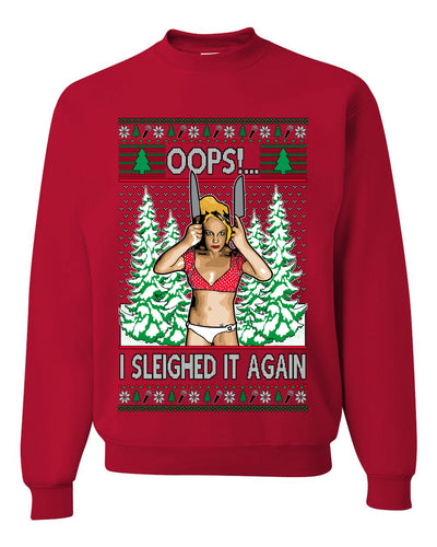 Funny, Knives Popstar Dancing, Music Lover Comedic Christmas Sweater Design, Unisex Crewneck Sweatshirts