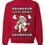 Seazyns Greeting Santa Packing Lip Pouch, Unisex Ugly Christmas Sweater Crewneck Sweatshirts