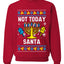 Not Today Santa Menorah Hanukkah, Unisex Ugly Christmas Sweater, Crewneck Sweatshirts