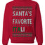 Santa's Favorite Italian, Funny Italian Christmas Sweater, Unisex Ugly Christmas Sweater, Crewneck Sweatshirts