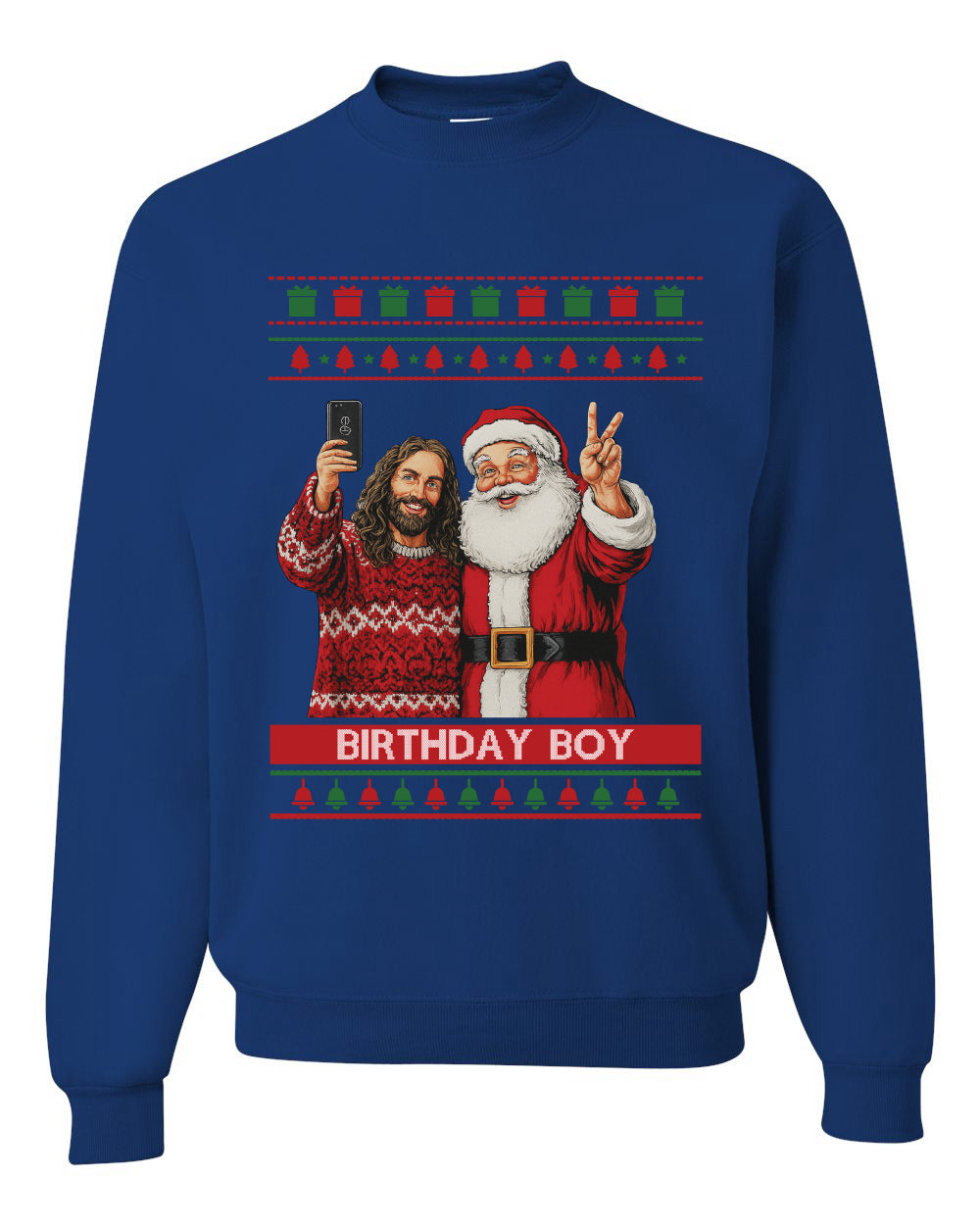 Birthday Boy Jesus, Unisex Ugly Christmas Sweater, Crewneck Sweatshirts