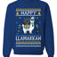 Happy Llamakkah, Unisex Ugly Christmas Sweater, Crewneck Sweatshirts