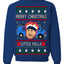 Merry Christmas Little Fella Funny 90s Harry Movie Quote Ugly Christmas Sweater Crewneck Sweatshirt