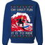 Oh What Fun It Is To Ride Donald Trump Red Wave Landslide Ugly Christmas Sweater Crewneck Sweatshirt