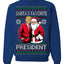 Santa's Favorite President Red Suit Trump Ugly Christmas Sweater Crewneck Sweatshirt