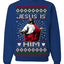 Jesus Is Him Funny Gen Z Viral Meme Shades Slang Ugly Christmas Sweater Crewneck Sweatshirt