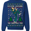 Rockin Around the Christmas Tree Raygun Viral Breakdancer Ugly Christmas Sweater Crewneck Sweatshirt