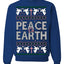 Peace On Earth Funny Xmas Cute Pink Angel Cross Ugly Christmas Sweater Crewneck Sweatshirt