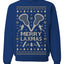 Merry Laxmas Funny Lacrosse Sports LAX Teen Sports Pun Ugly Christmas Sweater Crewneck Sweatshirt