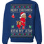 Merry Chrithmith Kith My Ath, Funny Butt Dancing, Viral Kiss My Ass Boxing Fight Meme, Men Women Ugly Christmas Sweater Crewneck Sweatshirt