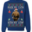 Made My Cath Kith My Ath, Funny Cash Money Viral Kiss My Ass Boxing Fight Meme, Men Women Ugly Christmas Sweater Crewneck Sweatshirt