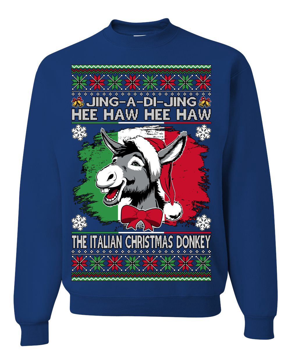 Jing a Di Jing Dominick the Italian Christmas Donkey Ugly Christmas Sweater