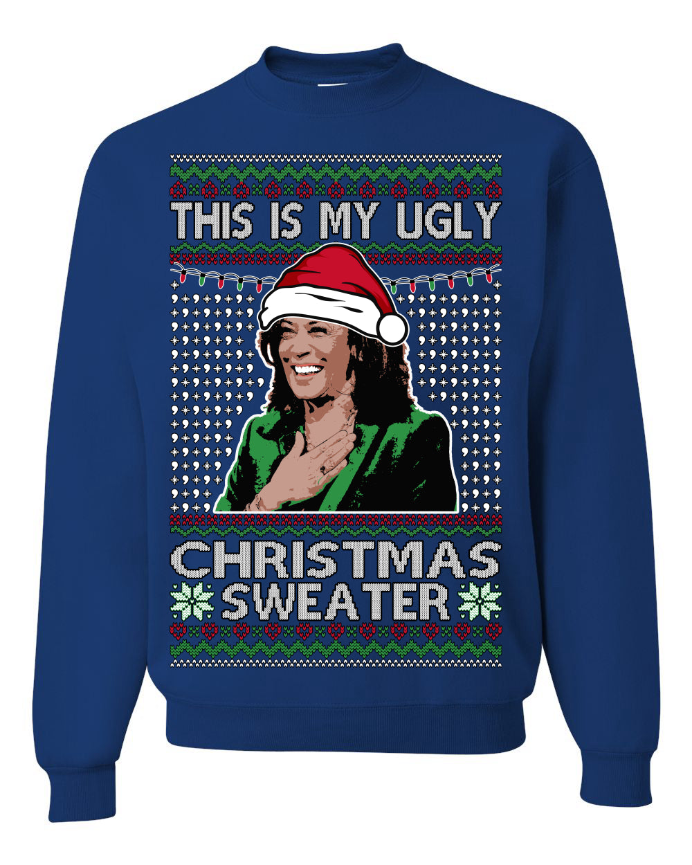 This Is My Ugly Sweater Funny Santa Kamala Harris Ugly Christmas Sweater