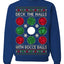 Deck the Halls with Bocce Balls, Funny Classic Italy Italian Sports Ugly Christmas Sweater Crewneck Sweatshirts