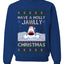 Have a Holly Jawlly Christmas, Cute Shark, Ugly Christmas Sweater, Crewneck Sweatshirts
