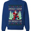 Should I Sleigh Or Should I Go, 80s Rock n' Roll Song, Electric Guitar, Ugly Christmas Unisex Sweater, Crewneck Sweatshirts