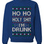 Ho Ho I'm Drunk, Funny Humor Christmas Unisex Sweater, Ugly Christmas Crewneck Sweatshirts