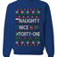 Naughty Nice 41, Ugly Christmas Unisex Sweater List, Extra Festive, Crewneck Sweatshirts