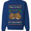 He Loves my Chestnuts, Unisex Ugly Christmas Sweater Crewneck Sweatshirts