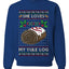 She Loves my Yule Log, Unisex Ugly Christmas Sweater Crewneck Sweatshirts