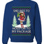 Hold My Package, Funny Unisex Ugly Christmas Crewneck Sweatshirts