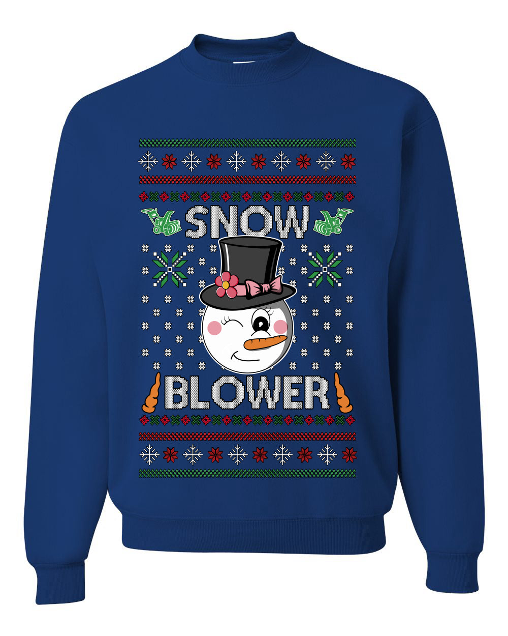 Snow Blower, Funny Unisex Ugly Christmas Crewneck Sweatshirts