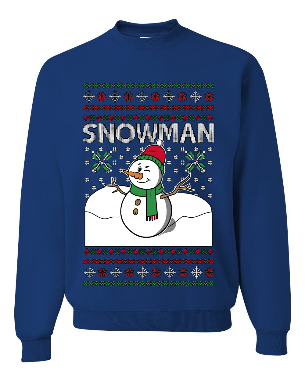Snowman, Unisex Ugly Christmas Sweater Crewneck Sweatshirts