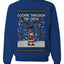 Goopin' Through The Snow Gamer Santa, Unisex Ugly Christmas Sweater Crewneck Sweatshirts
