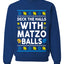 Deck The Halls With Matzo Balls Hanukkah, Unisex Ugly Christmas Sweater Crewneck Sweatshirts