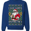 I Saw Santa Splitting The G, Unisex Ugly Christmas Sweater Crewneck Sweatshirts