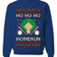 Ho Ho Ho Homerun, Baseball Fan Christmas Design, Unisex Ugly Christmas Sweater Crewneck Sweatshirts