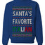 Santa's Favorite Italian, Funny Italian Christmas Sweater, Unisex Ugly Christmas Sweater, Crewneck Sweatshirts