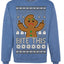Bite This Funny Gingerbread Cookie Middle Finger Ugly Christmas Sweater Crewneck Sweatshirt