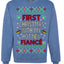 First Christmas With My Hot New Fiance Classic Newlywed Ugly Christmas Sweater Crewneck Sweatshirt