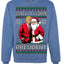 Santa's Favorite President Red Suit Trump Ugly Christmas Sweater Crewneck Sweatshirt