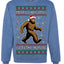 Merry Christmas Ya Filthy Humans Funny Sasquatch Bigfoot Ugly Christmas Sweater Crewneck Sweatshirt