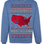 Make America Red Again USA Map Trump 2024 Ugly Christmas Sweater Crewneck Sweatshirt