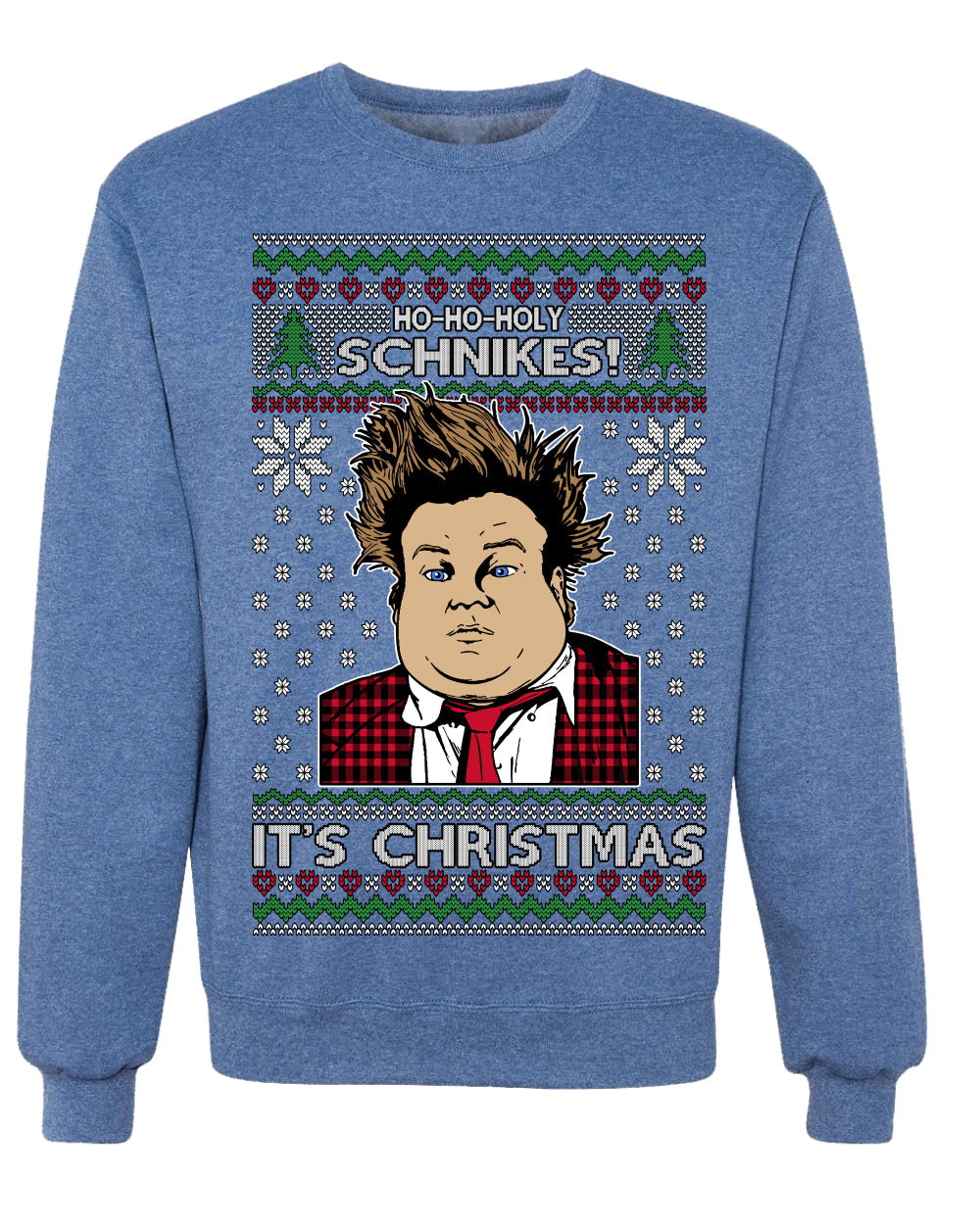 Ho Ho Holy Schnikes Funny 90s Classic Tommy Boy Movie Ugly Christmas Sweater