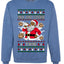 Milk And Cookie Time Christmas Sweater, Unisex Ugly Christmas Crewneck Sweatshirts
