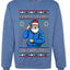 Santa Stands On Christmas, Unisex Ugly Christmas Sweater, Crewneck Sweatshirts