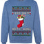 Hefty And Hung Christmas Sweater, Funny Unisex Ugly Christmas Crewneck Sweatshirts