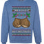 He Loves my Chestnuts, Unisex Ugly Christmas Sweater Crewneck Sweatshirts