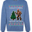 Squatching Through The Snow Bigfoot, Unisex Ugly Christmas Sweater Crewneck Sweatshirts