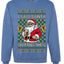 I Saw Santa Splitting The G, Unisex Ugly Christmas Sweater Crewneck Sweatshirts