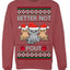 Better Not Pout, Cute Sad Santa Cats | Funny Ugly Christmas Sweater Crewneck Sweatshirt