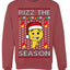 Rizz the Season Viral Internet Fire Emoji Face Meme Ugly Christmas Sweater Crewneck Sweatshirt