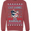 Cat Ladies for Kamala USA Glasses, Harris Tim Walz 2024 Cute USA Glasses Bow Ugly Christmas Sweater Crewneck Sweatshirt