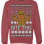 Bite This Funny Gingerbread Cookie Middle Finger Ugly Christmas Sweater Crewneck Sweatshirt