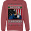 Never Surrender Pro Donald Trump Fight Fist Pump 2024 Ugly Christmas Sweater Crewneck Sweatshirt